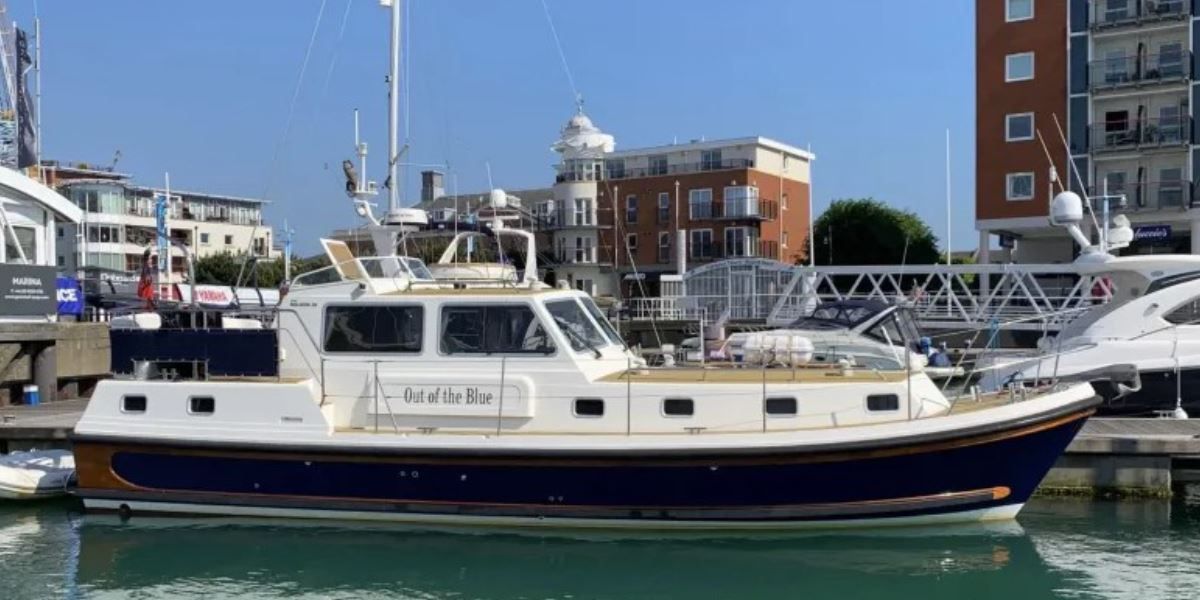 Dale Nelson 38 Aft Cabin, OUT OF THE BLUE has just had a price tumble . £249,000 VAT paid. Lying Bembridge, Isle of Wight, United Kingdom. berthoninternational.com/yacht-sales-br…. #motoryacht #yachtforsale #yachting #yachtbroker