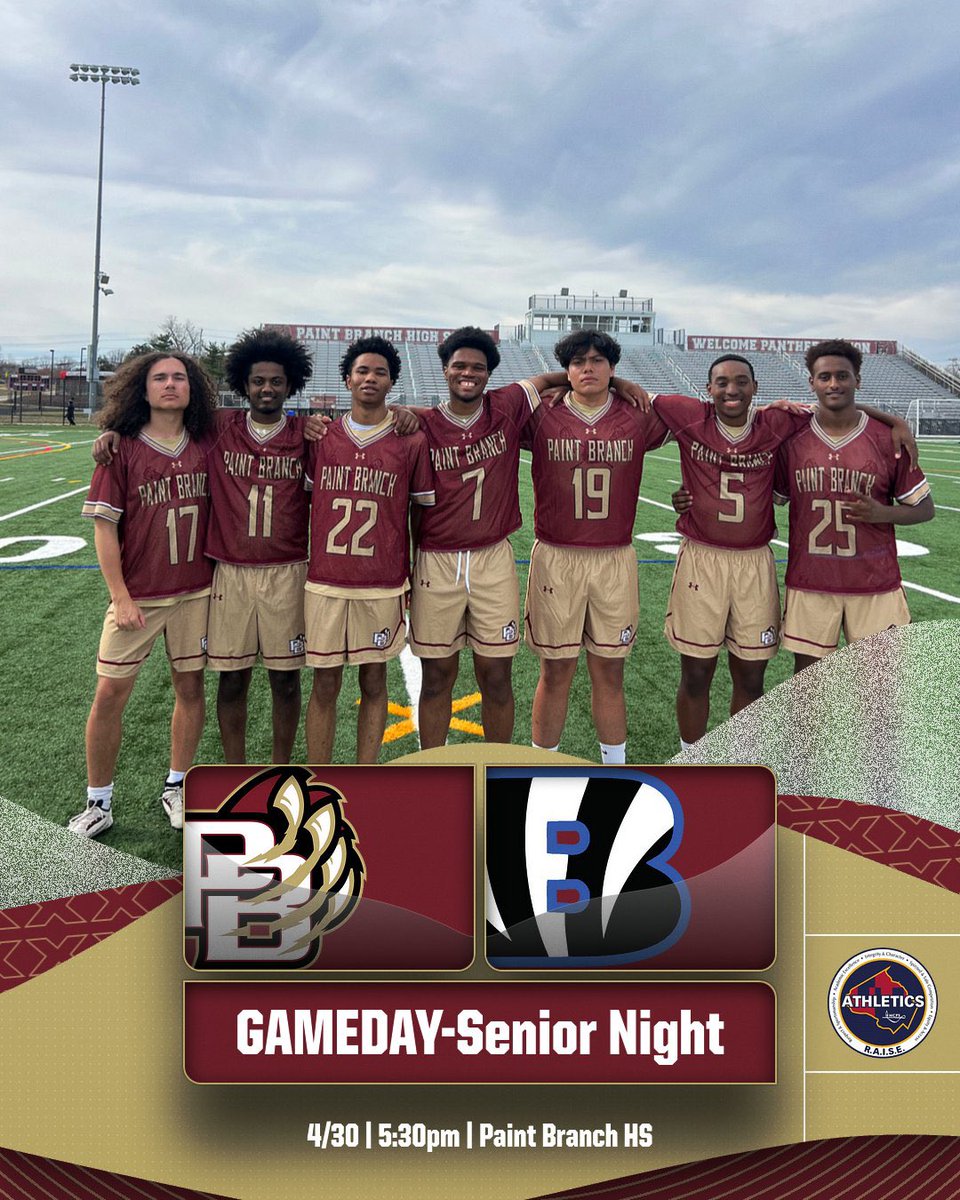 It’s Gameday and Senior Night! We host NEC rival Blake as we celebrate the class of 2025! Come out and support the team!

🆚- Blake Bengals
⏰- Boys 5:30pm/ Girls 7:15pm
🏟- Paint Branch HS 
🎟-gofan.co/app/school/MD2…
☀️- 74-81☀️
📺 -nfhsnetwork.com/schools/paint-…