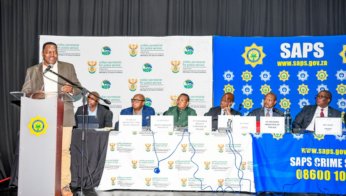SAPoliceService's tweet photo. #PoliceMinistry [READ] Remarks by the Minister of Police, Mr Senzo Mchunu at the #MinMec meeting and the loss of three Constables.

The MinMec (Ministerial and Provincial Executive Council Forum) is a  national intergovernmental forum established to facilitate collaboration  and consultation between the Minister responsible for a functional area  and provincial MECs (Members of the Executive Council) - in our  instance, the #SAPS and MECs responsible for community safety. The  Intergovernmental Relations Framework Act establishes the legal  framework for MinMec. The MinMec is facilitated by the Civilian  Secretariat for Police Service on behalf of the Ministry. In attendance,  we also have the Heads of entities (PSiRA, IPID, DPCI #Hawks). We are here  today to take stock of the measures underway in the country to address  crime, and to also track the progress made in as far as implementation  of those measures is concerned.

The crime situation in the country causes concern, and we have a duty  to protect the citizens. So this MinMec is not just another date on the  calendar.  It is an urgent call to coordinate, to act decisively, and to  demonstrate that we are not only listening but responding to the pain  and fear our people endure. We cannot afford to be seen as leaders who  meet to present slides and share statistics, while criminals continue to  terrorise our communities.

Yesterday, we were informed that our search for the three Constables  had come to a tragic end, following the discovery of multiple bodies in  the Hennops River in Centurion. These are the police officers were  reported missing on the 23rd  of April 2025: Constable Keamogetswe Buys,  Constable Boipelo Senoge, and Constable Cebekhulu Linda. We have also  been informed by the National Commissioner that of the additional bodies  found in the river, one was that of an SAPS groundsman stationed at the  Lyttelton police station.

We extend our heartfelt condolences to the families and loved ones of  the deceased officers, and to all those who have been affected by this  tragic development. Our thoughts and prayers are also with their  colleagues and the broader SAPS family, who have lost not only dedicated  teammates, but promising young officers who still had so much more to  contribute to the service and the nation.

The loss of Constables Buys, Senoge, and Linda is not only a  devastating blow to the SAPS, but also a significant loss to South  Africa. These were young officers who wore the badge with pride and  served with courage and commitment. Their passing leaves a void that  will be deeply felt. ME
https://t.co/f6lX6bZRBC