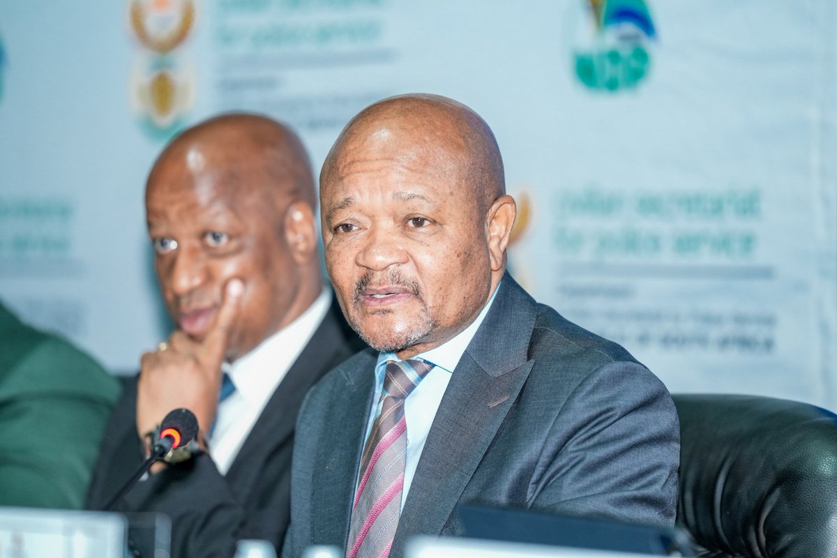 SAPoliceService's tweet photo. #PoliceMinistry [READ] Remarks by the Minister of Police, Mr Senzo Mchunu at the #MinMec meeting and the loss of three Constables.

The MinMec (Ministerial and Provincial Executive Council Forum) is a  national intergovernmental forum established to facilitate collaboration  and consultation between the Minister responsible for a functional area  and provincial MECs (Members of the Executive Council) - in our  instance, the #SAPS and MECs responsible for community safety. The  Intergovernmental Relations Framework Act establishes the legal  framework for MinMec. The MinMec is facilitated by the Civilian  Secretariat for Police Service on behalf of the Ministry. In attendance,  we also have the Heads of entities (PSiRA, IPID, DPCI #Hawks). We are here  today to take stock of the measures underway in the country to address  crime, and to also track the progress made in as far as implementation  of those measures is concerned.

The crime situation in the country causes concern, and we have a duty  to protect the citizens. So this MinMec is not just another date on the  calendar.  It is an urgent call to coordinate, to act decisively, and to  demonstrate that we are not only listening but responding to the pain  and fear our people endure. We cannot afford to be seen as leaders who  meet to present slides and share statistics, while criminals continue to  terrorise our communities.

Yesterday, we were informed that our search for the three Constables  had come to a tragic end, following the discovery of multiple bodies in  the Hennops River in Centurion. These are the police officers were  reported missing on the 23rd  of April 2025: Constable Keamogetswe Buys,  Constable Boipelo Senoge, and Constable Cebekhulu Linda. We have also  been informed by the National Commissioner that of the additional bodies  found in the river, one was that of an SAPS groundsman stationed at the  Lyttelton police station.

We extend our heartfelt condolences to the families and loved ones of  the deceased officers, and to all those who have been affected by this  tragic development. Our thoughts and prayers are also with their  colleagues and the broader SAPS family, who have lost not only dedicated  teammates, but promising young officers who still had so much more to  contribute to the service and the nation.

The loss of Constables Buys, Senoge, and Linda is not only a  devastating blow to the SAPS, but also a significant loss to South  Africa. These were young officers who wore the badge with pride and  served with courage and commitment. Their passing leaves a void that  will be deeply felt. ME
https://t.co/f6lX6bZRBC