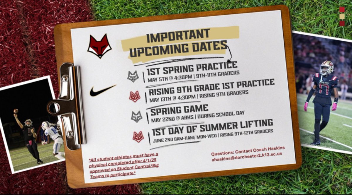 SwampFoxesFB's tweet image. It’s about that time! Spring Ball is 5 days away!
🦊🏈
#WeAReAR