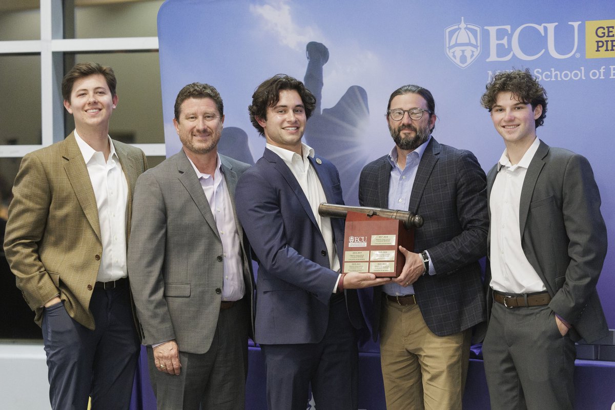 Congratulations to Campus Cribs and #ECUHonors students Quincy McKay, Gavin DeGregorio and Stuart Cohen for winning the 8th Aman Pirate Challenge and $20,000 last month! 

Learn more bout Campus Cribs and the APC ➡️ news.ecu.edu/2025/04/28/cam…