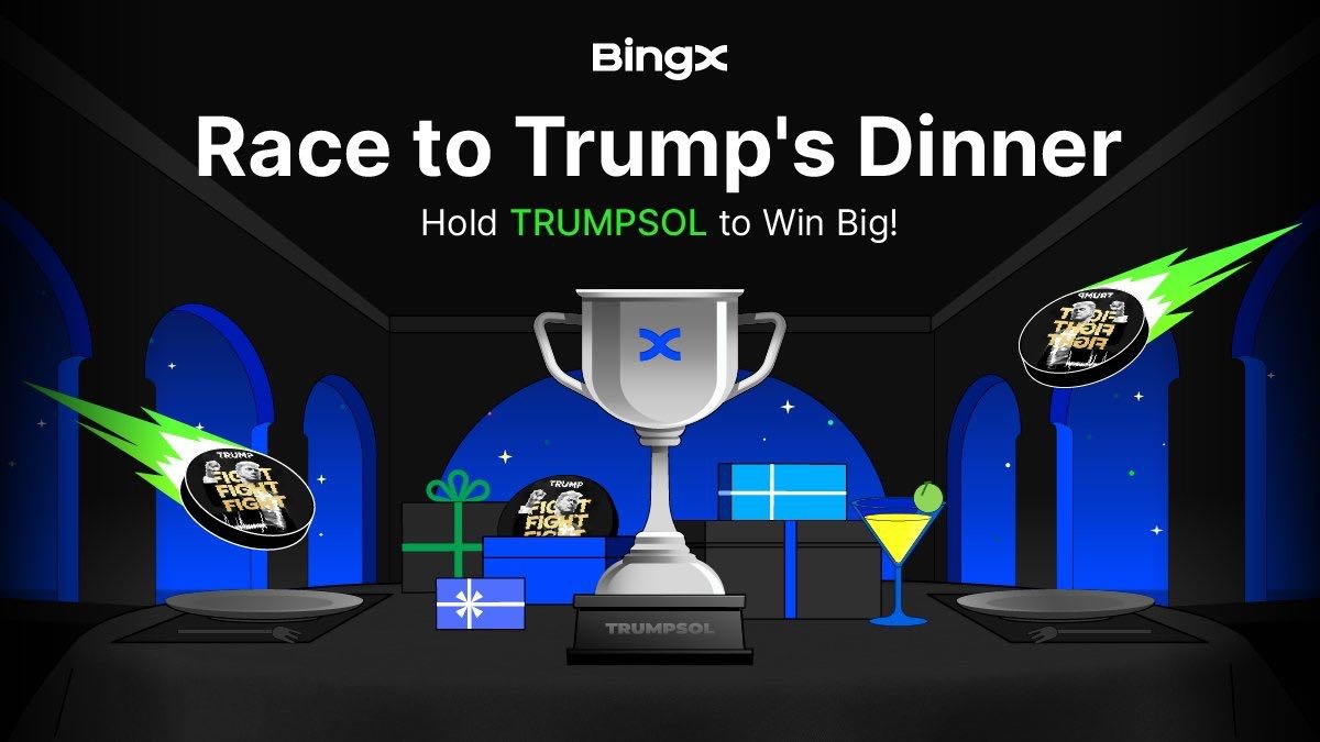 OFFICIAL_GEDEX's tweet photo. #TRUMPSOL #CryptoNews
Hold $TRUMPSOL, Win a Dinner with Trump
BingX is giving TRUMPSOL holders a shot at an exclusive Trump dinner + massive rewards
Hold ≥20 $TRUMPSOL
Climb the ranks
Invite friends for bonus rewards
Join Now : https://t.co/C4xEXEqY6B