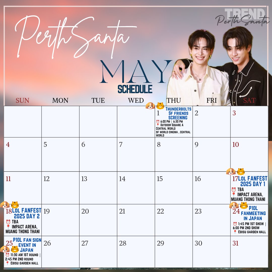 TrendPerthSanta's tweet photo. MAY | #PerthSantaSCHEDULE
THUNDERBOLTS SF FRIENDS SCREENING 🖤🤍
🗓️ 01 MAY 2025
📍 6:00 PM | Outdoor Square A Central World activity area
📍6:30 PM | Sf World Cinema, Central World
#PerthSanta #เพิร์ธแซนต้า
#PerthTanapon #Santapp https://t.co/zXlJ9myvJV
