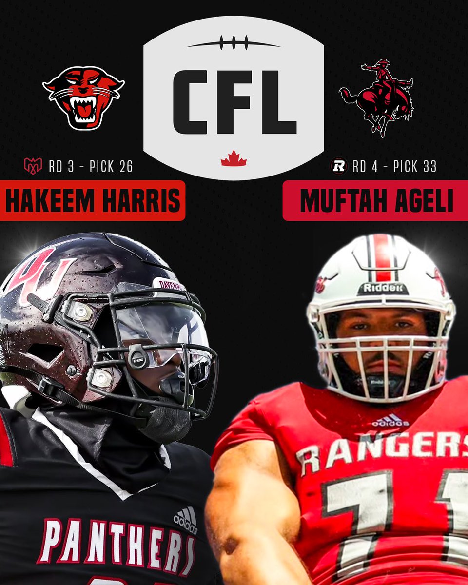 Division 1 Rejects (@d1_rejects) on Twitter photo More #D2FB Players Earning Pro Looks 🙌
<a href="/DU_Football/">Davenport Football</a> WR <a href="/HakeemRicardo/">Hakeem Harris</a> & <a href="/nwosufootball/">Ranger Football</a> DL <a href="/muftah1337/">Muftah</a> were selected in yesterday’s <a href="/CFL/">CFL</a> Draft ⤵️
Picked by <a href="/MTLAlouettes/">Alouettes de Montréal</a> and <a href="/REDBLACKS/">Ottawa REDBLACKS</a> respectively 🏈 More #D2FB Players Earning Pro Looks 🙌
<a href="/DU_Football/">Davenport Football</a> WR <a href="/HakeemRicardo/">Hakeem Harris</a> & <a href="/nwosufootball/">Ranger Football</a> DL <a href="/muftah1337/">Muftah</a> were selected in yesterday’s <a href="/CFL/">CFL</a> Draft ⤵️
Picked by <a href="/MTLAlouettes/">Alouettes de Montréal</a> and <a href="/REDBLACKS/">Ottawa REDBLACKS</a> respectively 🏈