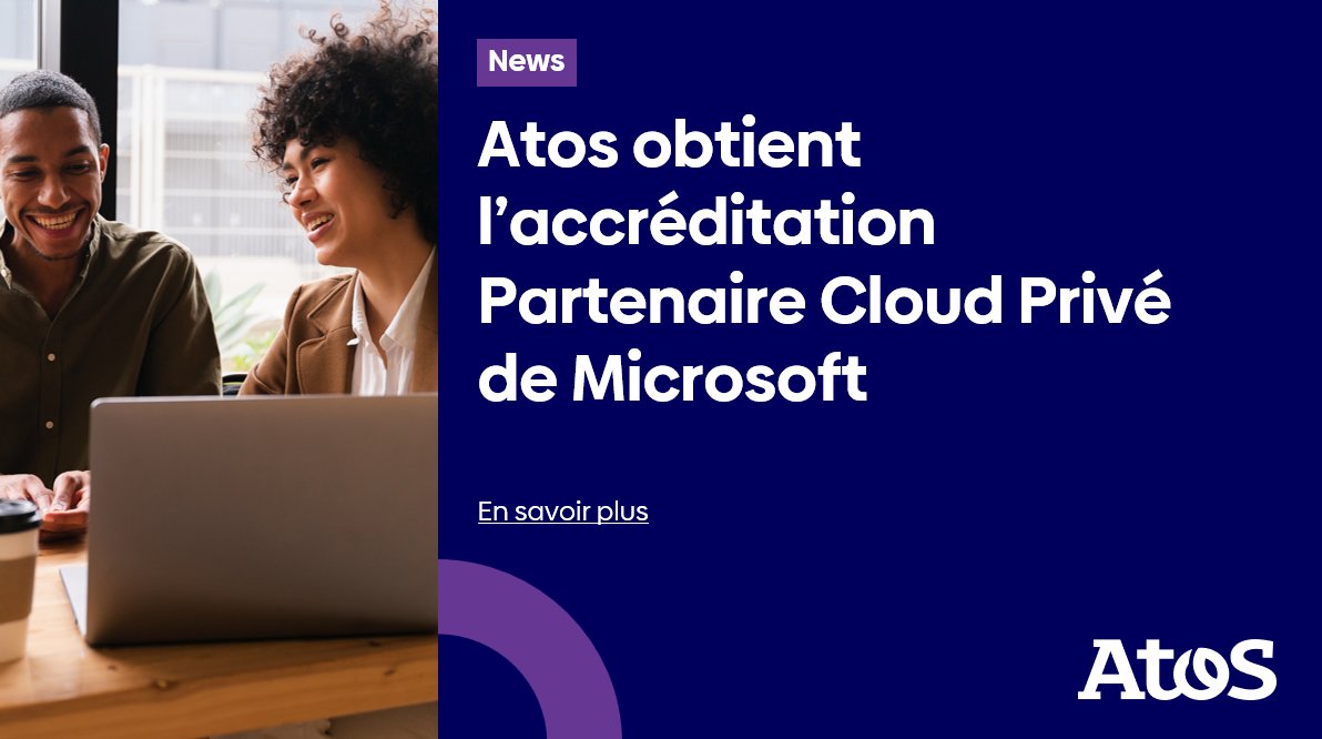 Atos est fier d’annoncer l’obtention de l’accréditation « Partenaire pour les Solutions de Cloud Privé » (Private Cloud Solution Partner) de <a href="/Microsoft/">Microsoft</a> 🤩☁️ Plus d'infos : spr.ly/60172QSNS #MicrosoftPartner #CloudSolutions #Innovation #Leadership