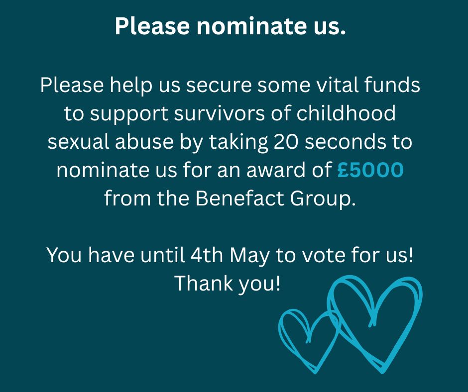 uk_she's tweet image. It couldn&apos;t be easier - just click on the link below!
Our charity number is 1086697, charity name: S.H.E. UK (Supporting, Healing, Educating) #nominations #benefactgroup #supportyourcommunity

health.movementforgood.com/?fbclid=IwY2xj…