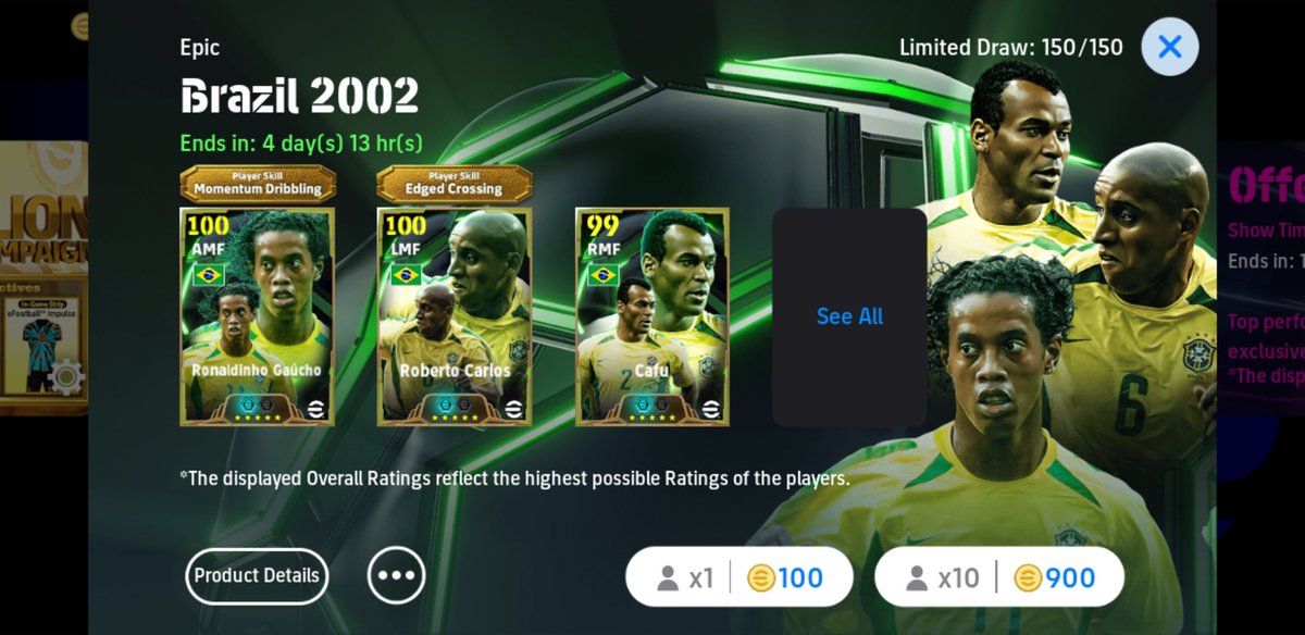 JXNexusHQ's tweet photo. Ends in 4 days!
Which player are you aiming for in the Brazil 2002 Epic card?
And which one have you got?
#eFootball #Brazil2002 #EpicCards https://t.co/1lpSR657Lg
