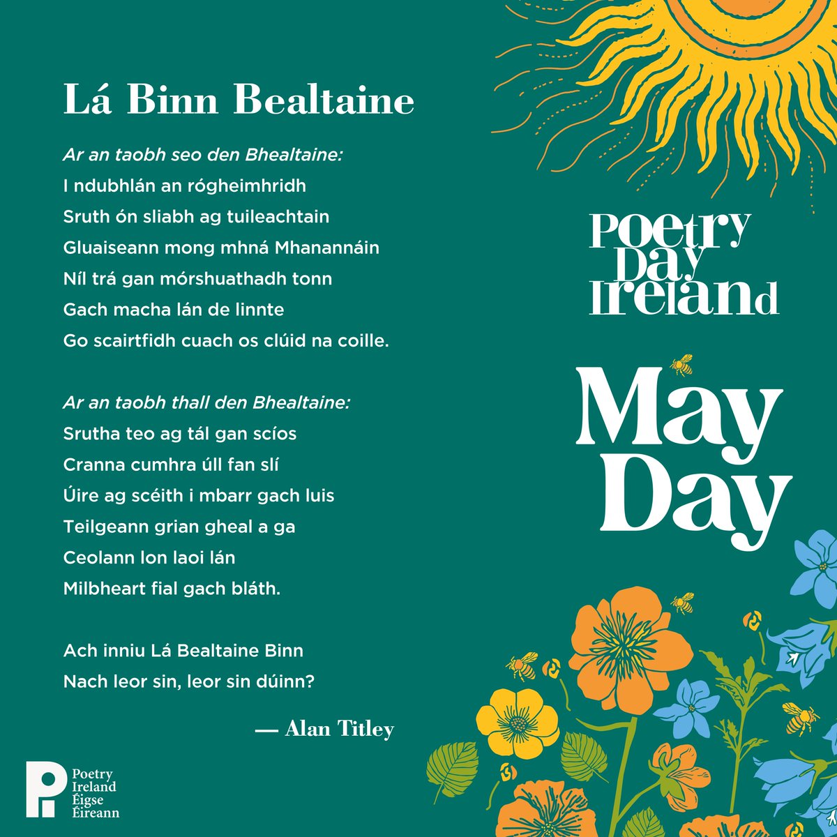 Poetry Ireland (@poetryireland) on Twitter photo Lá Binn Bealtaine le Alan Titley
Alan Titley is a scholar, novelist, playwright, translator and poet. His most recent collection is the bilingual Hellolúia! (Arlen House 2024).
🚃 Find this year’s selection of Poetry Day Poems on <a href="/IrishRail/">Iarnród Éireann</a> DART services!
#PoetryDayIRL Lá Binn Bealtaine le Alan Titley
Alan Titley is a scholar, novelist, playwright, translator and poet. His most recent collection is the bilingual Hellolúia! (Arlen House 2024).
🚃 Find this year’s selection of Poetry Day Poems on <a href="/IrishRail/">Iarnród Éireann</a> DART services!
#PoetryDayIRL