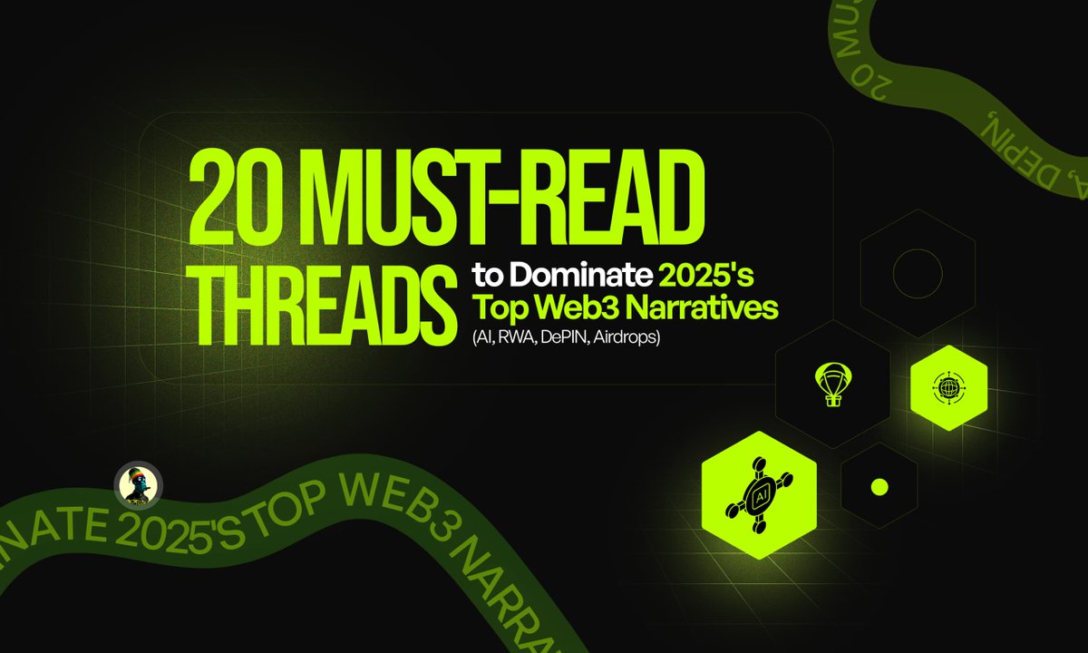SamuelXeus's tweet photo. The key to success in this space is positioning.

The secret to proper positioning is access to the right data

Here are 20 threads across the top 4  narratives you MUST read ASAP❗️

🪡🧵, RT https://t.co/mUOzdgYKkf