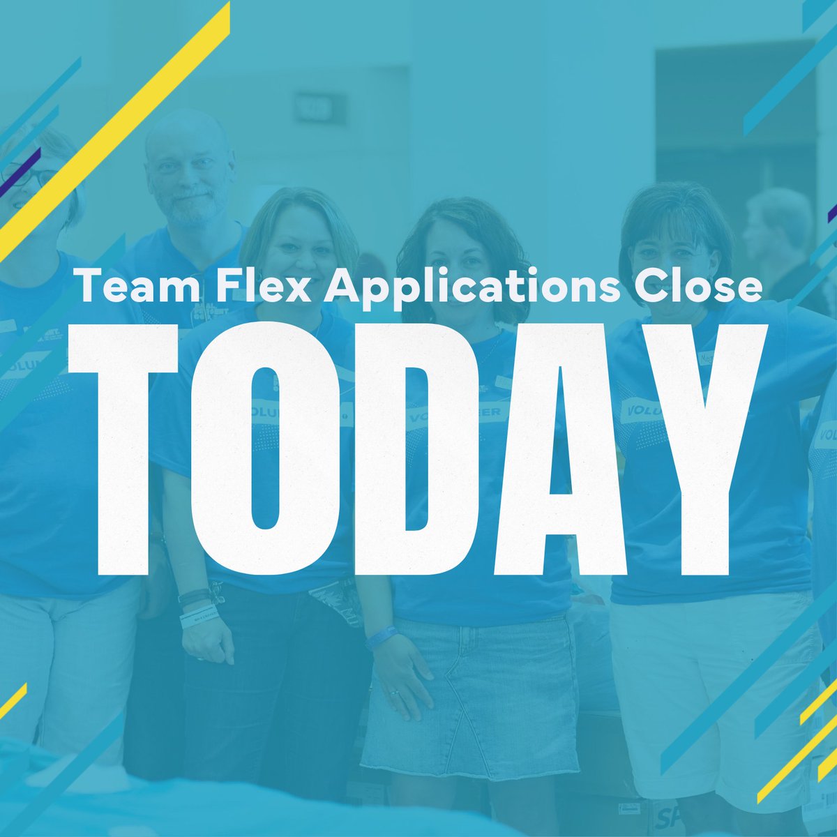 Today is the day! Team Flex applications close TONIGHT at 11:59 pm (CT). Don't miss your opportunity to serve at #LCMSYG! Submit your application at lcmsgathering.com/volunteer!