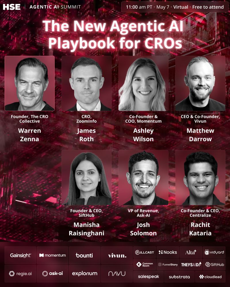 The CRO role just got rewritten.

Agentic AI is the new playbook. 📘

Join Ashley Wilson &amp; more at B2B's first Agentic AI Summit to explore how CROs are scaling with AI-native strategies.

🗓️ May 7 | 11am PT | 💻 Free &amp; virtual
🔗 hardskill.exchange/summit/agentic…