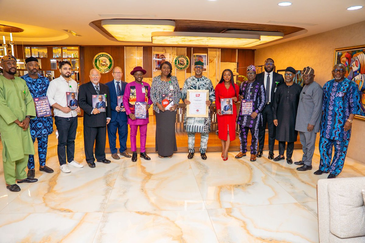 JulianaOlayinka's tweet photo. Honoured to lead a delegation to Abeokuta, in my beloved home state Ogun, where we witnessed excellence in action. @OGSG_Official 

Our Governor, Prince @DapoAbiodunCON , was recently recognised by the Foreign Investment Network with the Distinguished Visionary Leadership Award — a testament to Ogun State’s economic rise.

#OgunState #ISEYA #FINAward #ForeignInvestmentNetwork #Leadership