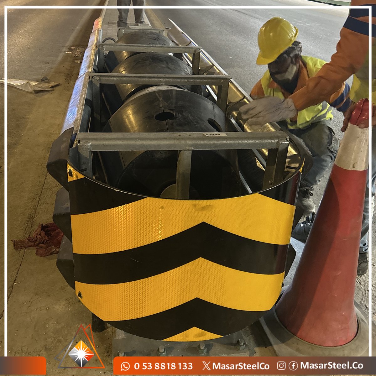 MasarSteelCo's tweet photo. Crash Cushion System – Saferoad
نُوفر أنظمة امتصاص الصدمات لحماية الأرواح والممتلكات على الطرق.
مصممة لتقليل حدة الاصطدام وتوجيه المركبات بأمان.
 معتمدة دوليًا
 سهلة التركيب والصيانة
 متوافقة مع أعلى معايير السلامة

#CrashCushion #Saferoad #سلامة_الطرق https://t.co/XXS0o96zrI