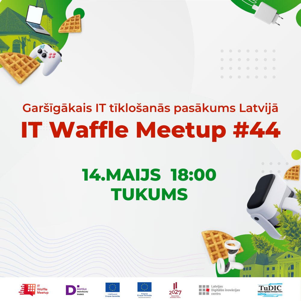 💡 IT Waffle Meetup #44 – Tukums par to, kā tehnoloģijas palīdz no idejas tikt līdz karjerai IT 👩‍💻 + 40 gadu stāsts no IT un spēļu industrijas 🎮
🧇 Vietu skaits ierobežots – reģistrējies tagad:
👉 itwafflemeetup.lv/it-waffle-meet…