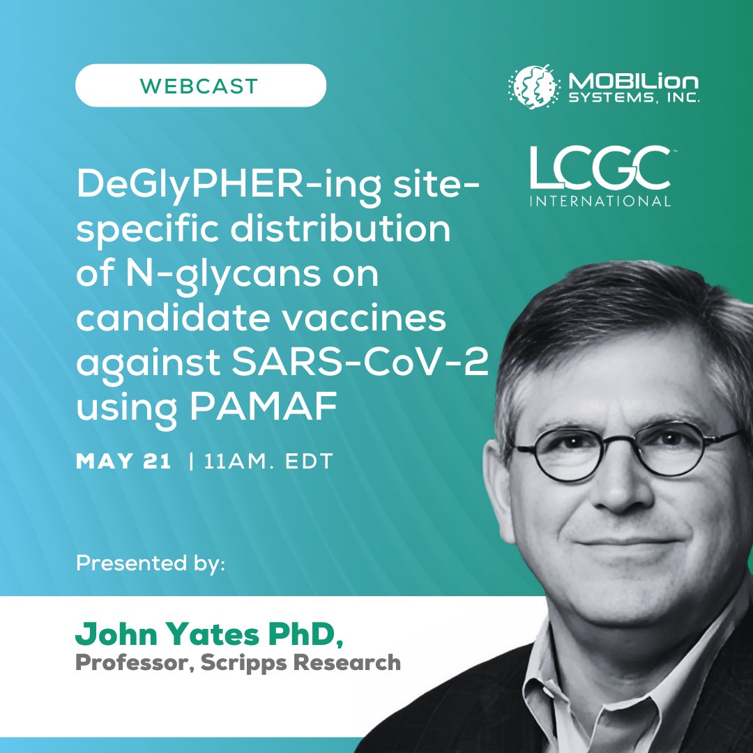 MobilionSystems's tweet photo. Register for our May 21 webcast on accelerating vaccine research with advanced #glycan analysis. Learn how combining the DeGlyPHER workflow with MOBILion’s #PAMAF mode boosts speed, data quality, and real-world impact across vaccine programs: https://t.co/Ccj4DHRqH5 @LC_GC https://t.co/22hSHU1O48
