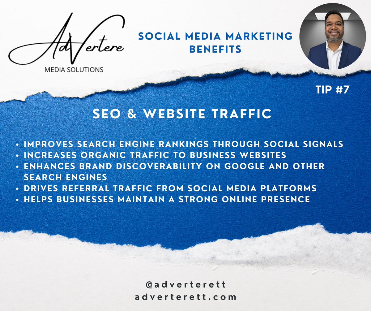 AdVerterett's tweet photo. Social Media Marketing Benefits Tip #7 #AdVerterett #digitalmarketing #socialmedia #marketing #socialmediamarketing #marketingtips #tips #weeklytips https://t.co/iXp1gjklUq