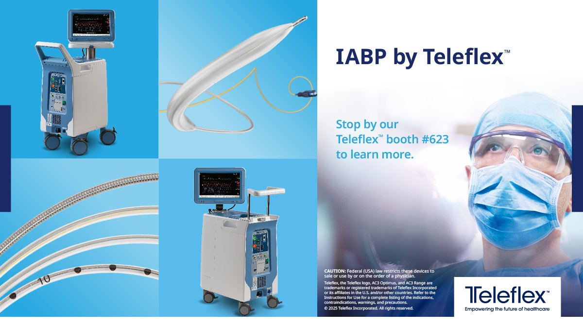 TeleflexCardiol's tweet image. It's our last day at #ISHLT2025! 
Before you head home, make sure to stop by Booth #623 to learn about our IABP and IABC options. 

Learn more at: spklr.io/60167iNm

RX Only. Safety Information: spklr.io/60187iNo
#TeleflexInterventional #IABPbyTeleflex #MCS #IABP