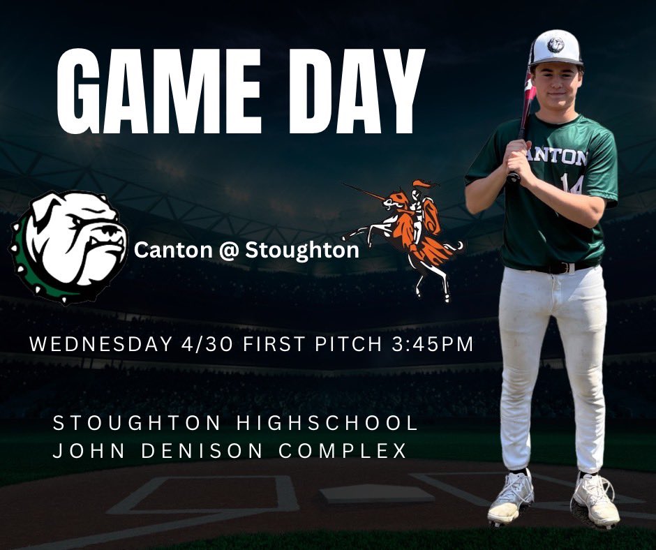Bulldogs are on the road today to play against Stoughton.  First pitch is set for 3:45pm.