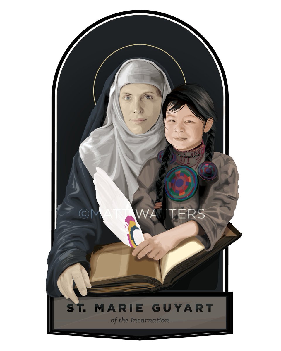 Happy feast of St. Marie of the Incarnation, Ursuline nun &amp; mystic who founded Canada’s 1st girls’ school (1639). Known for her missionary zeal, she learned Native languages &amp; wrote dictionaries. St. Marie, pray for us!

<a href="/SrTeresam/">SR TERESA 🇨🇦🇨🇦🇨🇦🔥</a>