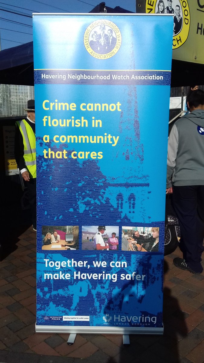 Rainham and Wennington SNT with Beam Park SNT and NHW Crime prevention stand at Rainham c2c Station today