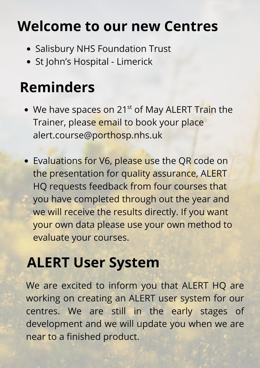 ALERT Course tweet media