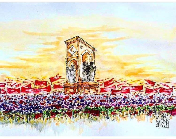 Günlerin bugün getirdiği baskı zulüm ve kandır
Ancak bu böyle gitmez sömürü devam etmez
Yepyeni bir hayat gelir bizde ve her yerde
1 Mayıs 1 Mayıs işçinin emekçinin bayramı
#1MAYIS