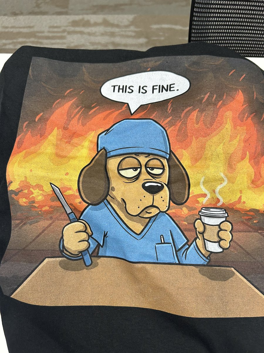 TXSIMTECH's tweet image. We are hosting surgeon simolympics today. I feel this shirt is applicable to many weeks in #HealthcareSimulation. #NotJustASimTech