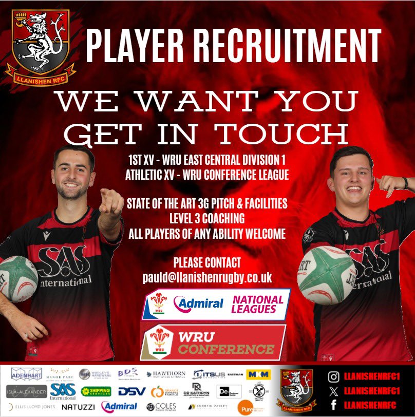 Llanishen RFC & Community Event Hub (@llanishenrfc1) on Twitter photo Our senior rugby section are looking to bolster their player base to be even more competitive next season. If you are new to rugby, fancy a change or a fresh start,please get in touch π¦<a href="/MacronCardiff/">Macron Sports Hub Cardiff</a> <a href="/AllWalesSport/">All Wales Sport</a> <a href="/WRU_Community/">WRU Community - Wrth galon y genedl</a> <a href="/CRugbyCommunity/">Cardiff Rugby Community Foundation</a> <a href="/CardiffMetRFC/">Cardiff Met RFC</a> <a href="/CardiffUniRugby/">Cardiff University Rugby</a> Our senior rugby section are looking to bolster their player base to be even more competitive next season. If you are new to rugby, fancy a change or a fresh start,please get in touch π¦<a href="/MacronCardiff/">Macron Sports Hub Cardiff</a> <a href="/AllWalesSport/">All Wales Sport</a> <a href="/WRU_Community/">WRU Community - Wrth galon y genedl</a> <a href="/CRugbyCommunity/">Cardiff Rugby Community Foundation</a> <a href="/CardiffMetRFC/">Cardiff Met RFC</a> <a href="/CardiffUniRugby/">Cardiff University Rugby</a>