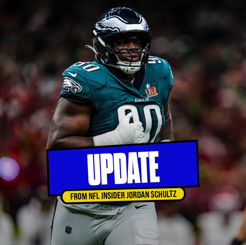 Sources: The #Eagles are exercising the fifth-year option on DT Jordan Davis, locking in a guaranteed $12.9M for the 2026 season.

Davis has started every game over the last two years in Philadelphia.