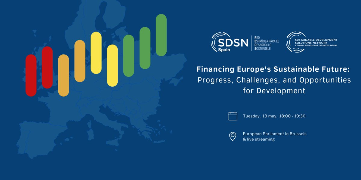 SDSN (@unsdsn) on Twitter photo On May 13, <a href="/reds_sdsnspain/">REDS-SDSN Spain</a> will present the Europe Sustainable Development Report 2025, focusing on proposals to accelerate #SDG implementation, at the <a href="/Europarl_EN/">European Parliament</a>.
🗓️ When: May 13, 6:00 PM CEST
🔗 Register: tinyurl.com/yb284a6s
🖥️ Livestream: youtube.com/@REDSSDSNSpain On May 13, <a href="/reds_sdsnspain/">REDS-SDSN Spain</a> will present the Europe Sustainable Development Report 2025, focusing on proposals to accelerate #SDG implementation, at the <a href="/Europarl_EN/">European Parliament</a>.
🗓️ When: May 13, 6:00 PM CEST
🔗 Register: tinyurl.com/yb284a6s
🖥️ Livestream: youtube.com/@REDSSDSNSpain