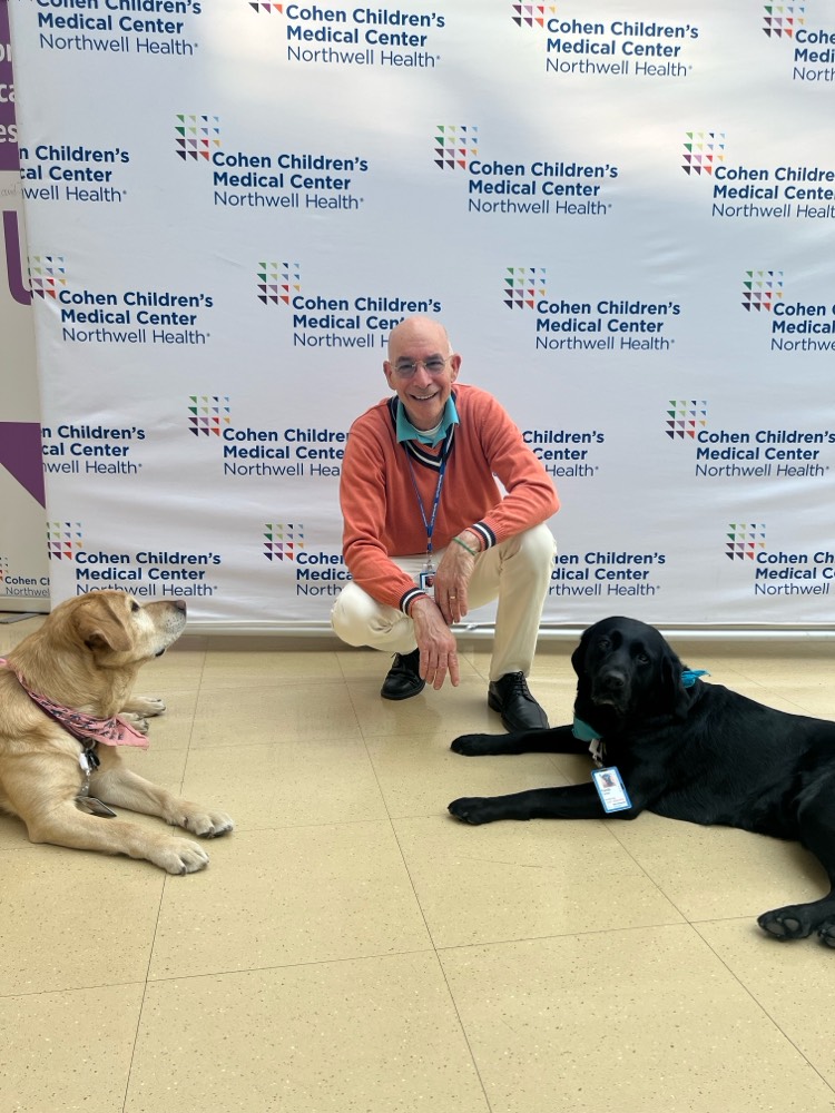 Happy #TherapyAnimalDay to our amazing pups and their handlers! 💕 Cody &amp; Laurie, plus sisters Fendi &amp; Gucci with Paul, bring comfort, smiles, and a whole lot of love to patients, families, and team members. 🐾