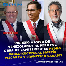 JoseLuisGil1000's tweet photo. Ex presidentes PPK, Vizcarra, Sagasti y sus corifeos, no asumen su responsabilidad por abrir fronteras para migrantes (y miles de criminales) sin una estrategia de control ni ordenamiento.
Son responsables de la inseguridad que vivimos hoy.
¡Algún día pagaran por este crimen! https://t.co/f8Kfh6u5O4
