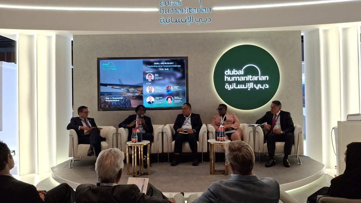 UNHCR_GCC's tweet photo. "Humanitarian needs are increasing exponentially while funding is at an all time low compared to the needs. That's why we must focus on quality, speed and reach, while collaborating on the optimization of the limited resources we have."

 UNHCR's @Ben1Safari speaking at @dihad https://t.co/pI63OzXTqf