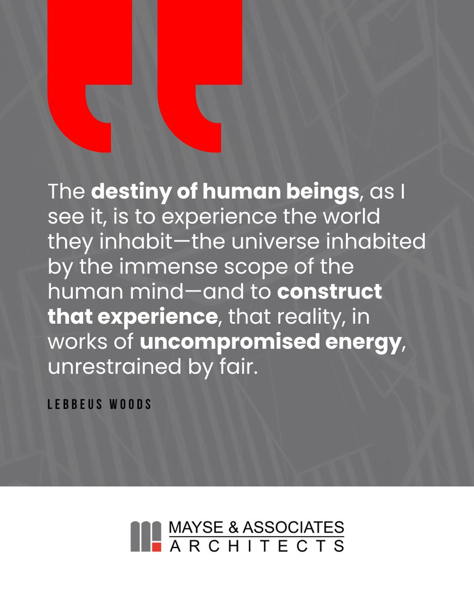 MayseAssociates's tweet image. At Mayse &amp;amp; Associates Architects, we believe in crafting environments that reflect bold vision, innovation, &amp;amp; purpose, creating spaces that not only serve but inspire.

Explore l8r.it/phWo

#Architecture #DesignWithoutLimits #FearlessInnovation #MayseArchitects