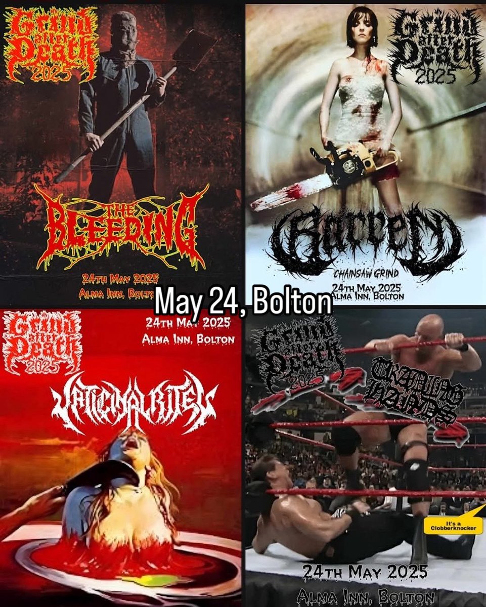 May 24, Saturday, Bolton, GRIND AFTER DEATH FEST! Be there 🤘🔥