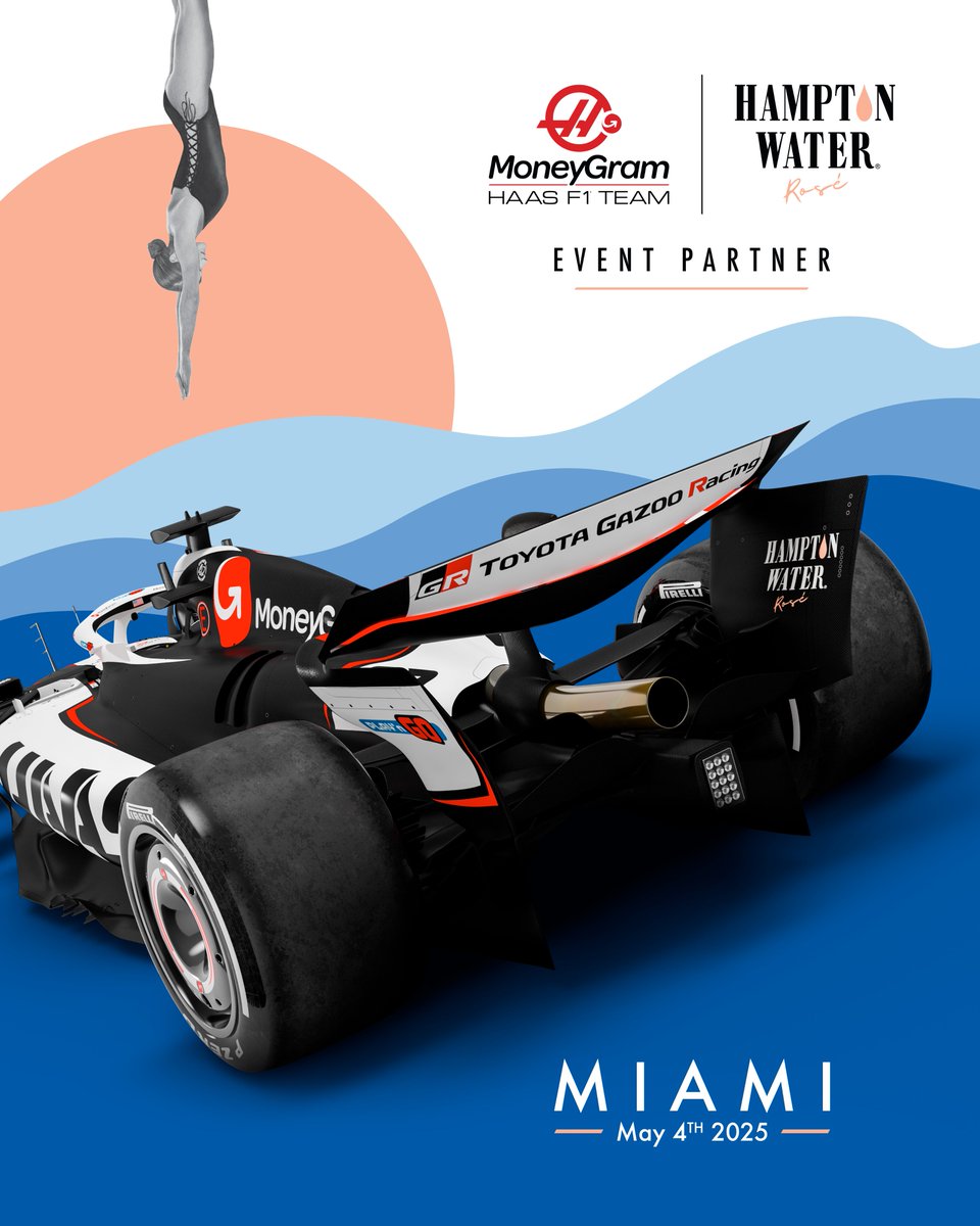 MoneyGram Haas F1 Team (@haasf1team) on Twitter photo A perfect pairing for the #MiamiGP weekend 🇺🇸🥂
We're excited to welcome <a href="/hamptonwater/">Hampton Water Wine</a> to the team for this weekend’s Miami Grand Prix. Let’s make an unforgettable weekend together! 🙌
#HaasF1 #F1 A perfect pairing for the #MiamiGP weekend 🇺🇸🥂
We're excited to welcome <a href="/hamptonwater/">Hampton Water Wine</a> to the team for this weekend’s Miami Grand Prix. Let’s make an unforgettable weekend together! 🙌
#HaasF1 #F1
