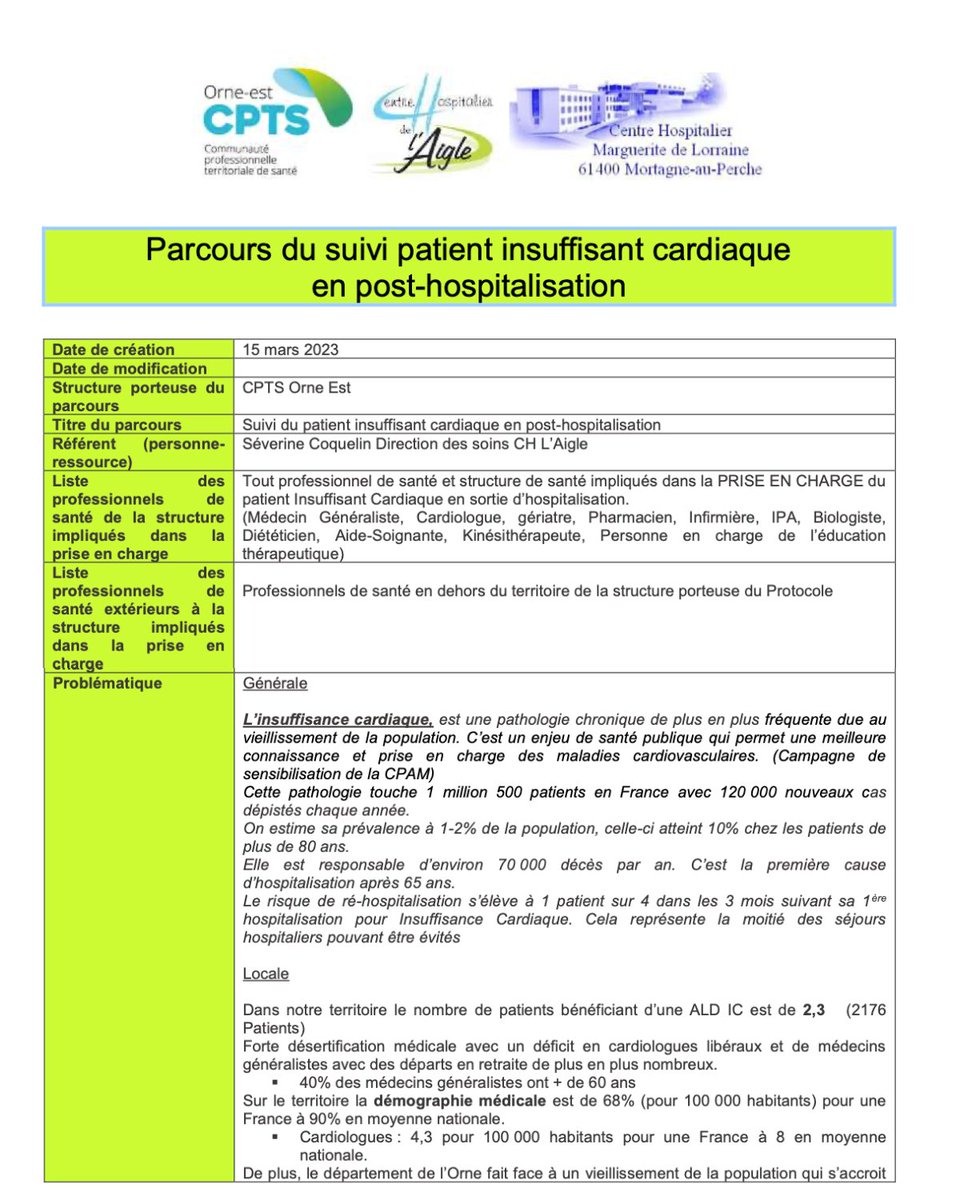 🛠️ Un protocole pluri-professionnel pour mieux suivre les patients après hospitalisation pour insuffisance cardiaque 🫀

✅ Parcours structuré
✅ Outils de suivi
✅ Éducation du patient

📘 À télécharger : vaincrelinsuffisancecardiaque.org/wp-content/upl…

#Santé #Cardio