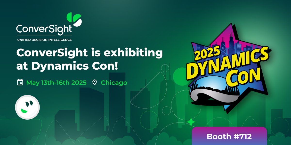 ConverSight_ai's tweet photo. We’ll be exhibiting May 13–16 at Booth 712, showcasing how AI-powered decision intelligence is transforming the ERP experience. Stop by our booth to see how ConverSight helps teams turn data into action—faster, smarter, and with more clarity.

#DynamicsCon https://t.co/NzgLpH0xu7