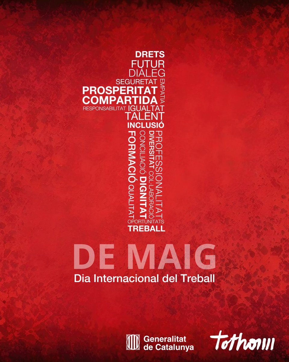 accio_cat's tweet photo. Avui #1deMaig celebrem el #DiaDelTreball2025 reafirmant el compromís amb una ocupació de qualitat, el diàleg social i la prosperitat compartida.

Des d’ACCIÓ impulsem una empresa més competitiva, transformadora i sostenible. Ens hi acompanyes? https://t.co/8ps99c3srv