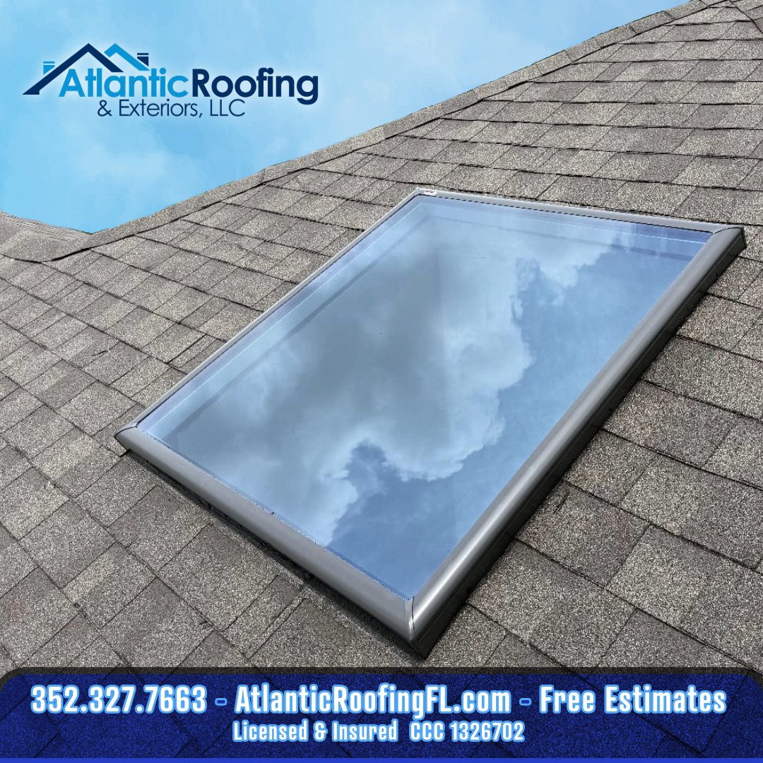 AtlanticRoofsFL's tweet photo. 🏠 Transform your home with a brand-new skylight! 
☀️ Let the sunshine in while staying safe and secure
🧰 Repairs, replacements, or additions. We’ve got it all covered.
📍  Your Local Roofing Partner! CCC 1326702

#AtlanticRoofingFL #SkylightUpgrade #YourLocalRoofingPartner https://t.co/X1QLtRt0aN