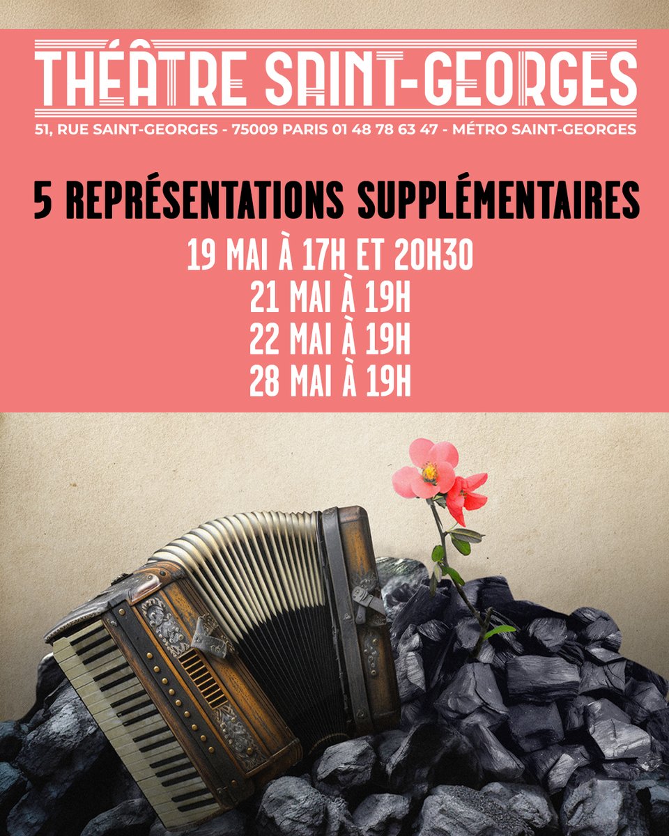 5 MOLIÈRES = 5 REPRÉSENTATIONS EXCEPTIONNELLES 
🏆🏆🏆🏆🏆
🔍 theatre-saint-georges.com/du-charbon-dan…