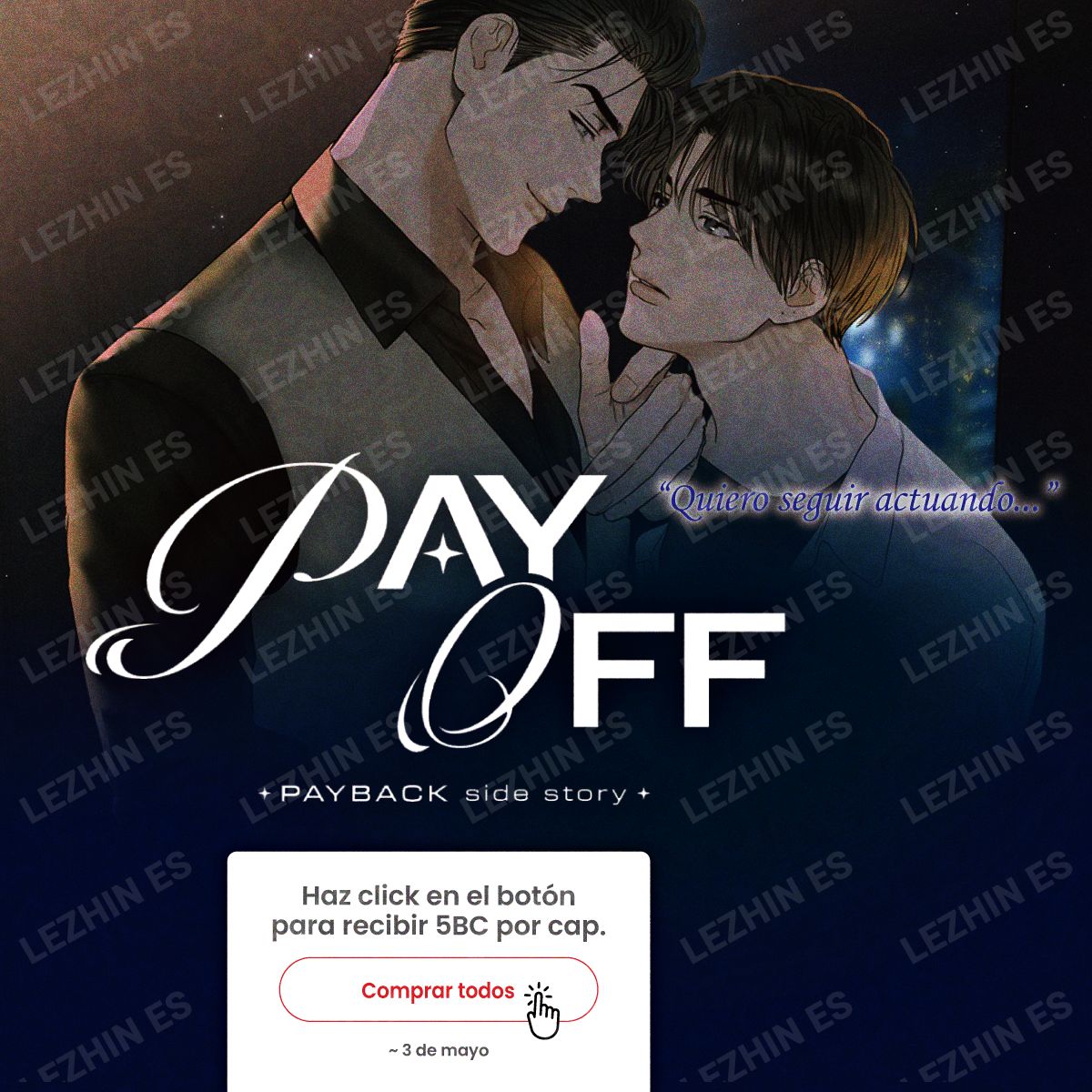 Lezhin_ES's tweet image. Payback o... ¿Pay Off?
Los side stories más esperados ya llegaron a Lezhin ES.

👛buff.ly/Z0NsUMV 

#Payback #PayOff #SideStories #Comeback #LezhinES #BL