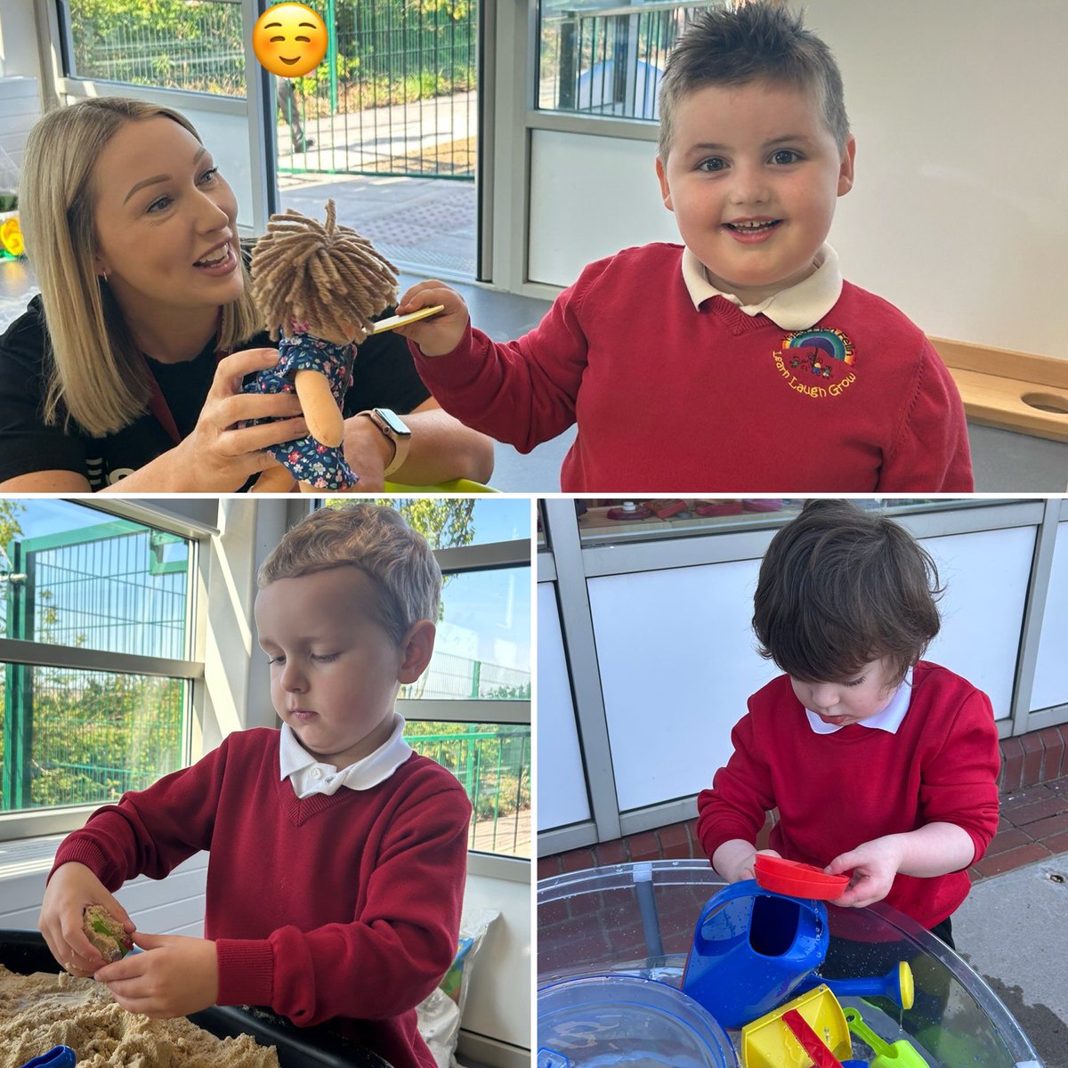 YsgolHenFelin's tweet photo. Well the big day has arrived at last 🥳🥳. We have welcomed in our first class of pupils to #YHFearlyyearscentre. It has been wonderful to welcome both the children, parents and new staff as they join the YHF family❤️ https://t.co/wmQaEJpWw1