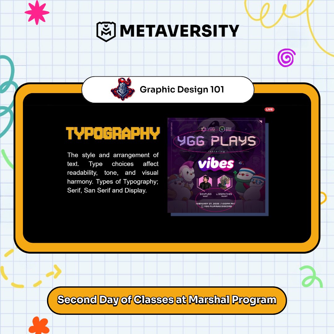 joinmetaversity's tweet photo. Week 2 classes for the Marshal Program are live! 💻

Our Marshals are now diving into persona building, exploring game guides, practicing graphic design, and learning how to manage thriving communities.

These are the skills that shape tomorrow’s digital leaders. Let’s go, Marshals! 🚀
