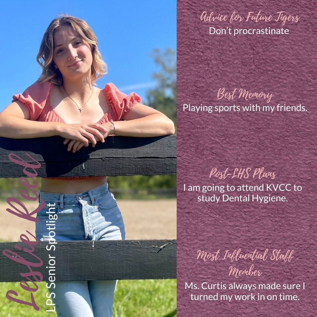 It’s Leslie’s turn for the Senior Spotlight! Her dedication and hard work have made a lasting impact on our school community.