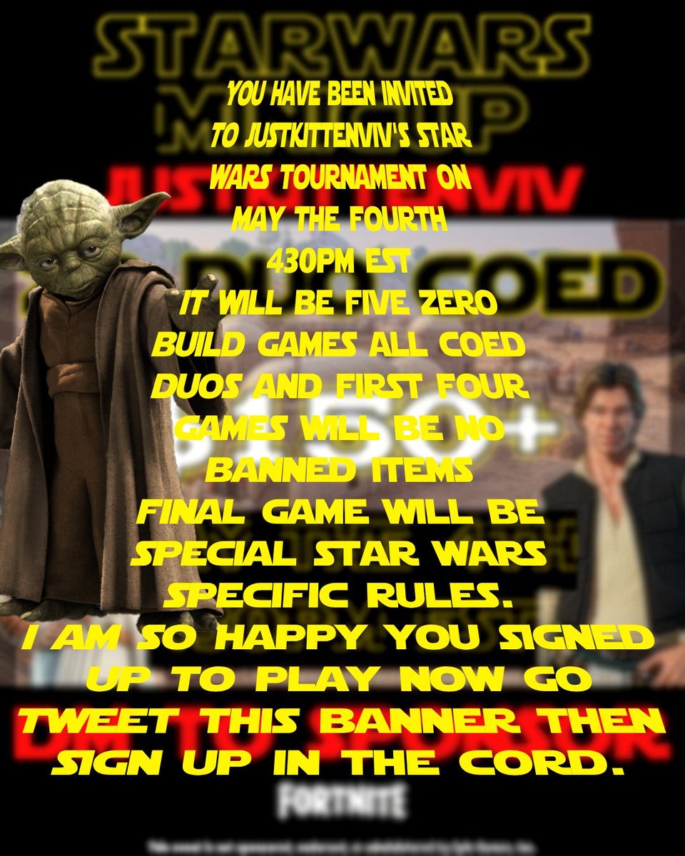 Got a Captain Spot for <a href="/NotKittenYou/">JustKitten🐱</a> Star Wars Mini Cup on May 4th 4:30pm EST.  Xeno0Star and I will be channeling our inner force for this one. Would love for everyone to stop by and watch.