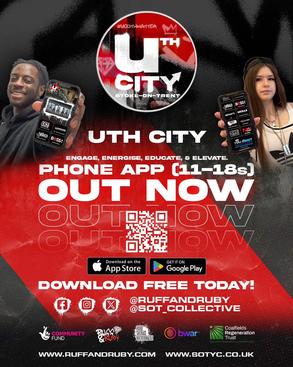 Port Vale Foundation (@pvfcfoundation) on Twitter photo ๐ฑ โUTH Cityโ Phone App โ Available to Download This Saturday!
Join us this Saturday 3rd May in the Fanzone for an exclusive first look at the groundbreaking new youth app โ UTH City.
The โUTH Cityโ app has been created following a year of extensive research by <a href="/ruffandruby/">KINGS AWARD WINNING URBAN YOUTH CHARITY</a> ๐ฑ โUTH Cityโ Phone App โ Available to Download This Saturday!
Join us this Saturday 3rd May in the Fanzone for an exclusive first look at the groundbreaking new youth app โ UTH City.
The โUTH Cityโ app has been created following a year of extensive research by <a href="/ruffandruby/">KINGS AWARD WINNING URBAN YOUTH CHARITY</a>