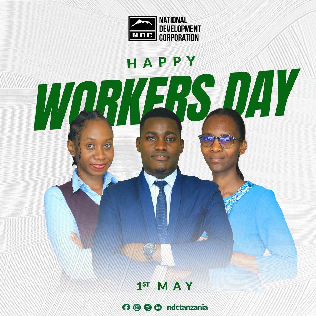 ndctanzania's tweet photo. To our incredible team. Happy Workers' Day!

#ndc #nationaldevelopmentcorporation #shirikalatifalamaendeleo #workersday https://t.co/xS5egJPpn4