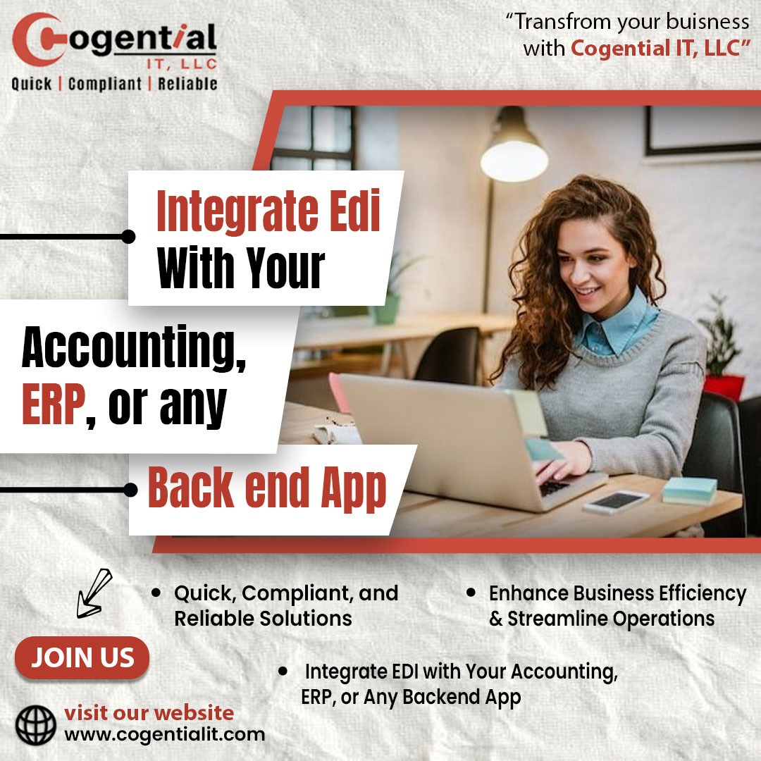 cogential's tweet image. Visit for more details.
โ 1-307-699-6546
๐ cogentialit.com
#ediintegration #erpsoftware #backendapps #accountingtech #businessgrowth #automationtools #dataintegration #streamlineops #techsolutions #digitalworkflow #cloudbasededi #reliablesystems #quicksetup